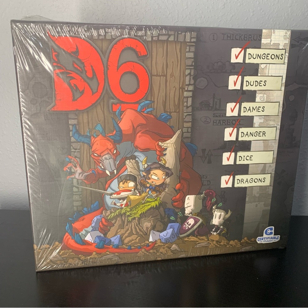 D6 Dungeons, Dudes, Dames, Danger, Dice and Dragons Board Game New In Box